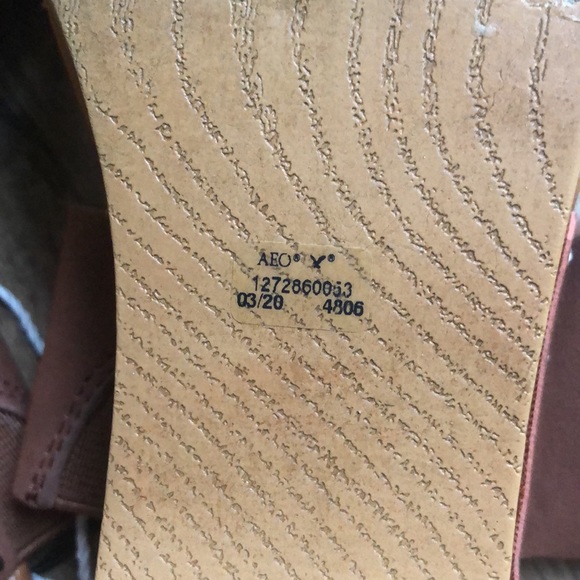 NWT American Eagle Outfitters Platform Sandals Brown Size 8 - Picture 5 of 7